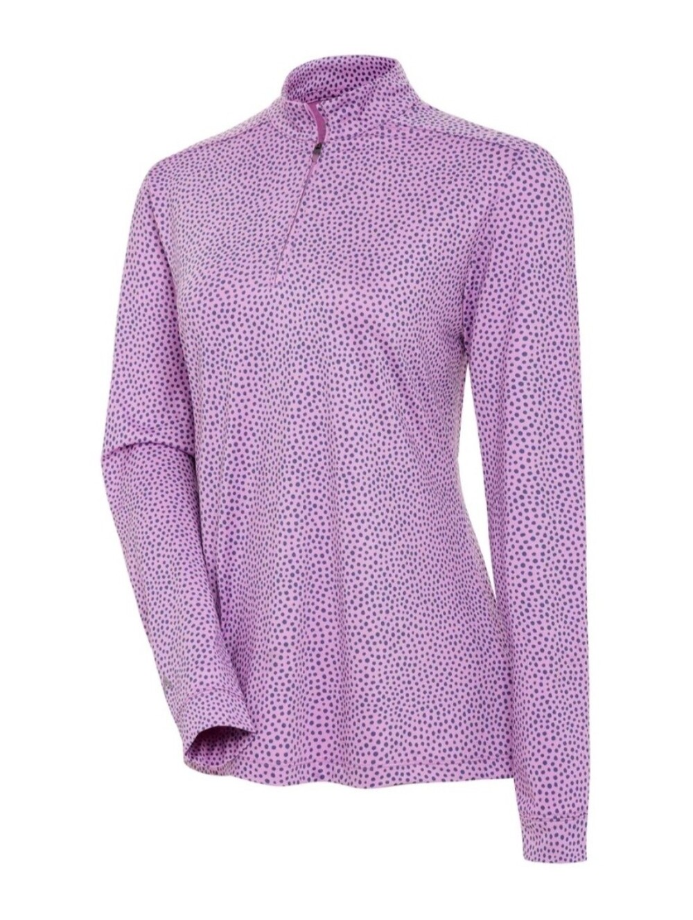 Antigua Dynamite Quarter Zip Pullover in Orchid/Quiet Harbor Size Medium